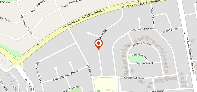 Map showing where Coffee Delux is